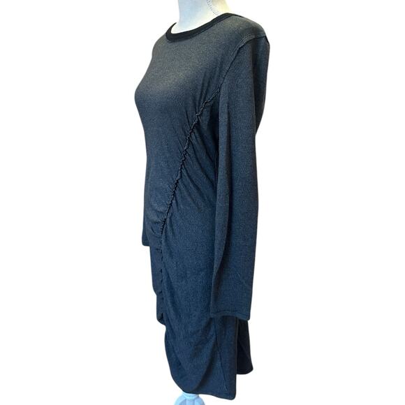 Splendid Logan Maternity Dress Gray Large Long Sleeve Stretch Knit Minimalist - Picture 4 of 9